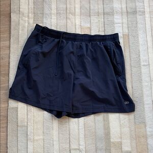 ALO Yoga Men's Navy Running 5” Shorts